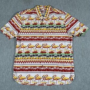 USC Trojans Shirt Mens‎ Medium Red Yellow NCAA Football Hawaiian Flamingo